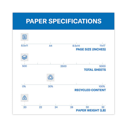 Image of Hammermill® Colors Print Paper, 20 lb Bond Weight, 8.5 x 11, Lilac, 500 Sheets/Ream, 10 Reams/Carton