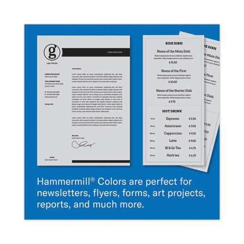 Image of Hammermill® Colors Print Paper, 20 lb Bond Weight, 8.5 x 11, Gray, 500 Sheets/Ream, 10 Reams/Carton