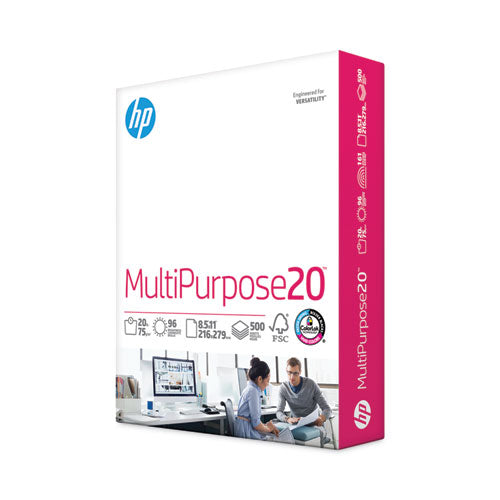Image of HP Papers MultiPurpose20 Paper, 96 Bright, 20 lb Bond Weight, 8.5 x 11, White, 500/Ream