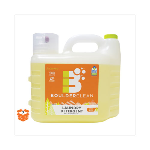 Image of Boulder Clean Liquid Laundry Detergent, Citrus Breeze, 200 Oz Bottle, 2/carton