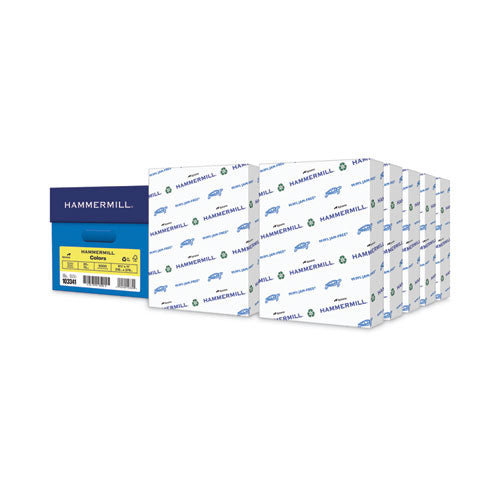 Image of Hammermill® Colors Print Paper, 20 lb Bond Weight, 8.5 x 11, Canary, 500 Sheets/Ream, 10 Reams/Carton