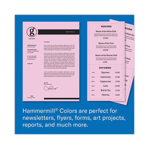 Image of Hammermill® Colors Print Paper, 20 lb Bond Weight, 8.5 x 11, Lilac, 500 Sheets/Ream, 10 Reams/Carton