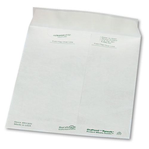Image of Survivor® Lightweight 14 lb Tyvek Catalog Mailers, #6 1/2, Square Flap, Redi-Strip Adhesive Closure, 6 x 9, White, 100/Box