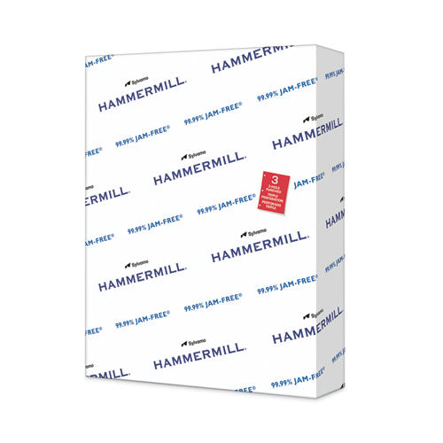 Image of Hammermill® Copy Plus Print Paper, 92 Bright, 3-Hole, 20 lb Bond Weight, 8.5 x 11, White, 500/Ream