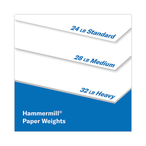 Image of Hammermill® Premium Multipurpose Print Paper, 97 Bright, 24 lb Bond Weight, 8.5 x 11, White, 500 Sheets/Ream, 5 Reams/Carton