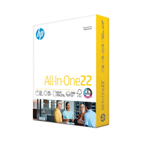 Image of HP Papers All-In-One22 Paper, 96 Bright, 22 lb Bond Weight, 8.5 x 11, White, 500/Ream