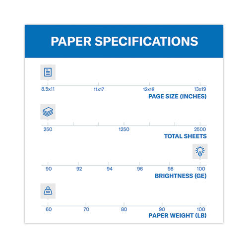 Image of Hammermill® Premium Color Copy Cover, 100 Bright, 80 lb Cover Weight, 8.5 x 11, 250/Pack