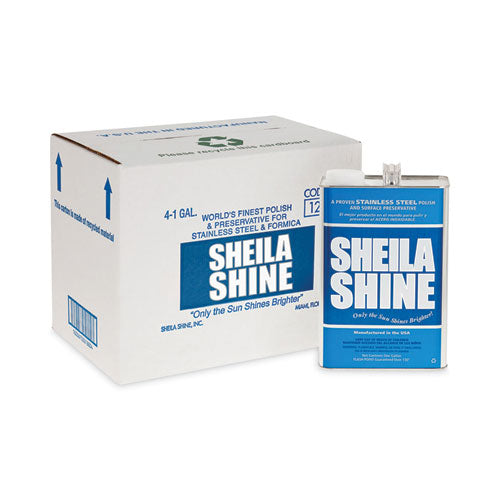 Image of Sheila Shine Stainless Steel Cleaner And Polish, 1 Gal Can, 4/carton