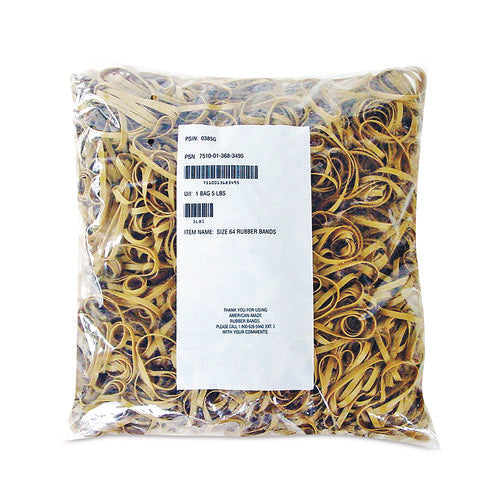 Image of Alliance® Multi-Purpose Rubber Band, Size 64, Crepe, 2,125 Count