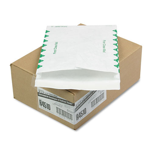 Image of Survivor® 14 lb Tyvek Open End Expansion Mailer Value Pack, First Class, #13 1/2, Flip-Stik, Redi-Strip Closure, 10 x 13, White,100/CT
