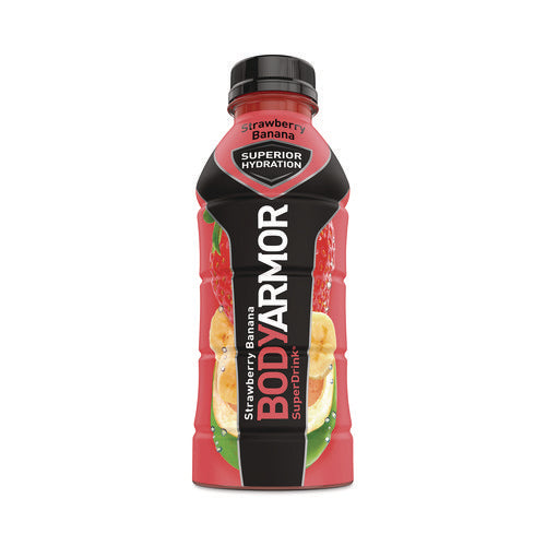 Image of BodyArmor SuperDrink Sports Drink, Strawberry Banana, 16 oz Bottle, 12/Pack