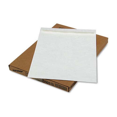 Image of Survivor® Heavyweight 18 lb Tyvek Catalog Mailers, Square Flap, Self-Adhesive Closure, 13 x 19, White, 25/Box