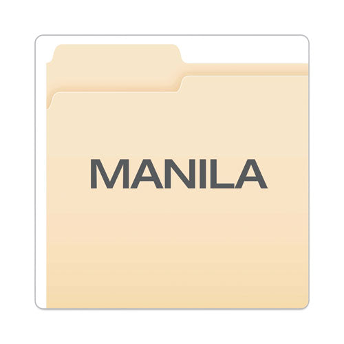 Image of Pendaflex® Hanging File Folder Combo Kit, Letter Size, (25) 1/5-Cut Standard Green Hanging Folders, (50) 1/3-Cut Manila File Folders