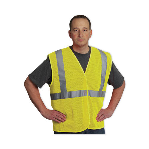 Image of PIP Zipper Safety Vest, 2X-Large, Hi-Viz Lime Yellow