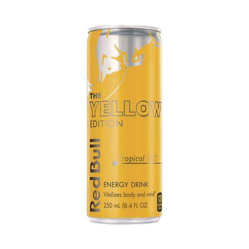 Image of Red Bull® The Yellow Edition Tropical Energy Drink, Tropical Punch, 8.4 oz Can, 24/Carton