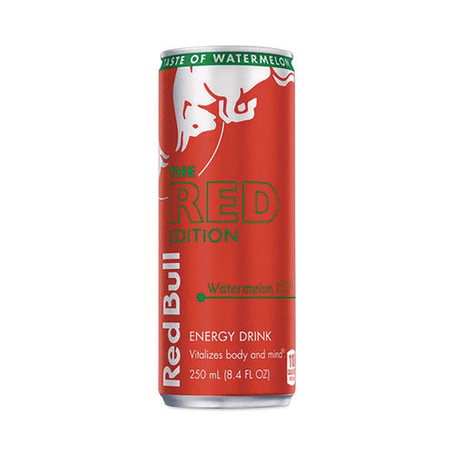 Image of Red Bull® The Red Edition Energy Drink, Watermelon, 8.4 oz Can, 24/Carton
