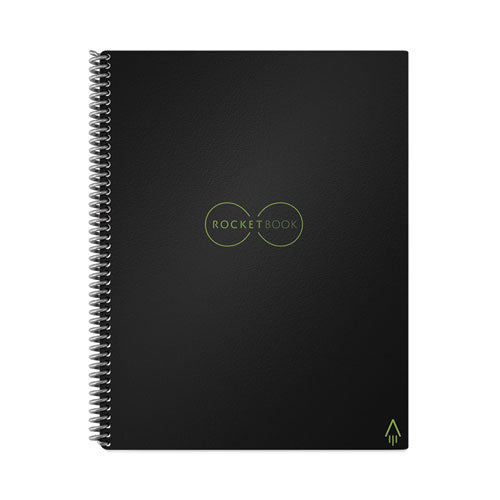 Image of Rocketbook Core Smart Notebook, Medium/College Rule, Black Cover, (16) 11 x 8.5 Sheets