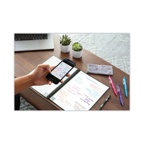 Image of Rocketbook Core Smart Notebook, Medium/College Rule, Black Cover, (16) 11 x 8.5 Sheets