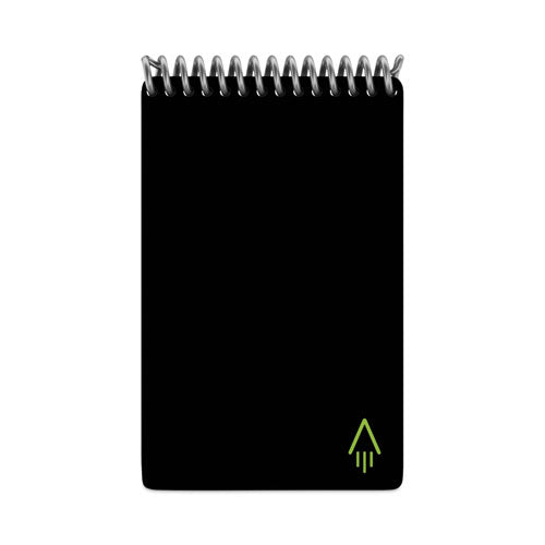 Image of Rocketbook Mini Notepad, Black Cover, Dot Grid Rule, 3 x 5.5, White, 24 Sheets