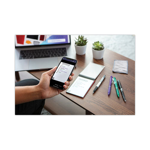 Image of Rocketbook Mini Notepad, Black Cover, Dot Grid Rule, 3 x 5.5, White, 24 Sheets