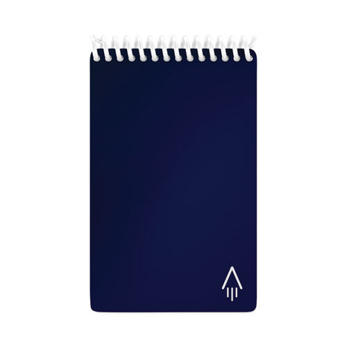Image of Rocketbook Mini Notepad, Midnight Blue Cover, Dot Grid Rule, 3 x 5.5, White, 24 Sheets