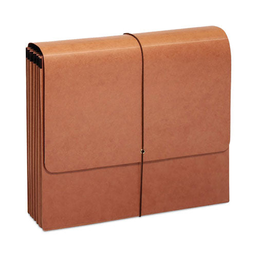 Image of Pendaflex® Earthwise by Pendaflex Reinforced Recycled Expanding Wallet, 5.25" Exp, 1 Section, Elastic Cord Closure, Letter Size, Redrope