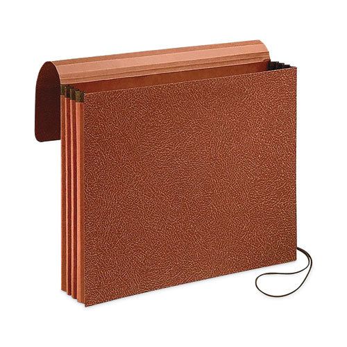 Image of Pendaflex® Earthwise by Pendaflex Recycled Expanding Wallet, 5.25" Expansion, 1 Section, Elastic Cord Closure, Legal Size, Redrope