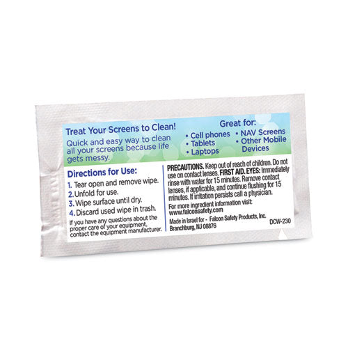 Image of Dust-Off® Touch Screen Wipes, 5 x 6, Citrus, 200 Individual Foil Packets in an Easy Grab Jar