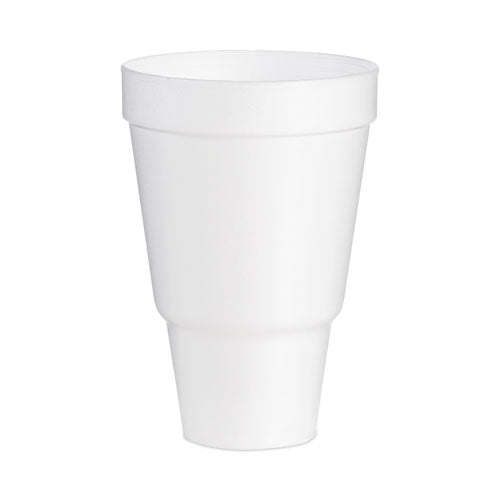 Image of Dart® Foam Drink Cups, Tapered Bottom, 32 oz, White, 25/Bag, 20 Bags/Carton