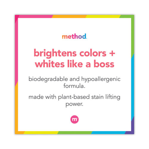 Image of Method® 4x Concentrated Laundry Detergent, Free And Clear, 53.5 Oz Bottle, 4/carton