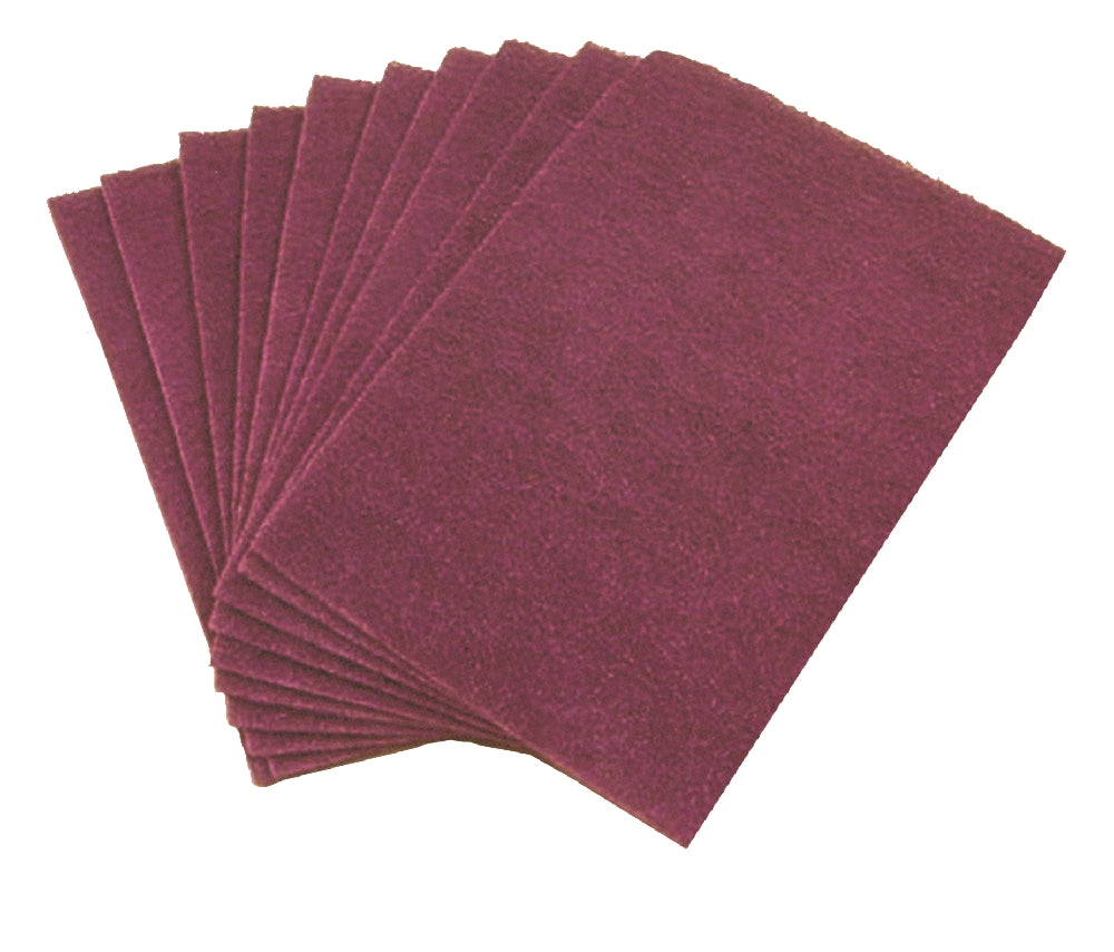 Image of Scouring Pads, Medium Duty, 6" X 9" x 3/8", Maroon