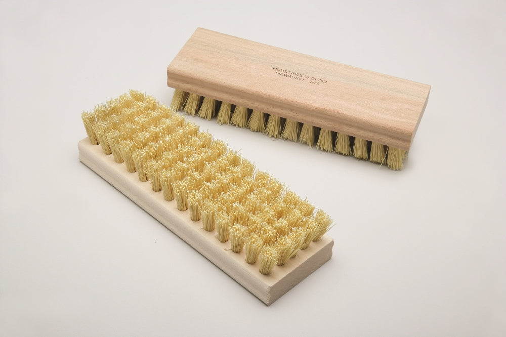 Image of Hand Scrub Brush, White/Gold Bristles, 2-3/4" x 8"