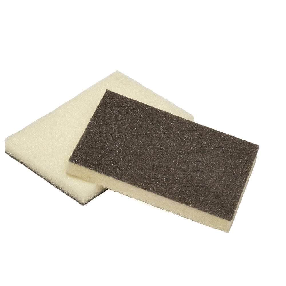 Image of Heavy-Duty Scouring Pad Sponge, Yellow and Green, 4-1/2" x 3" x 1/2"