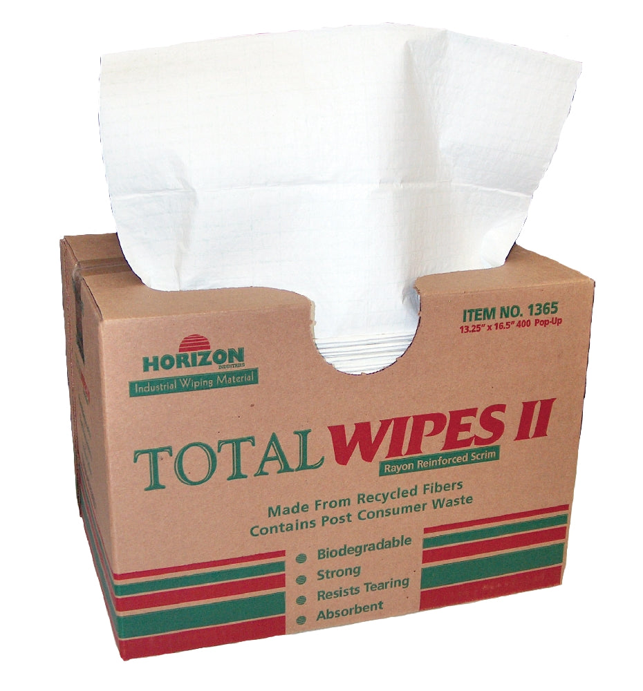 Image of Total Wipes II Cleaning Towel, 4 Ply Medium-Duty, 13-1/4" x 16-1/2"