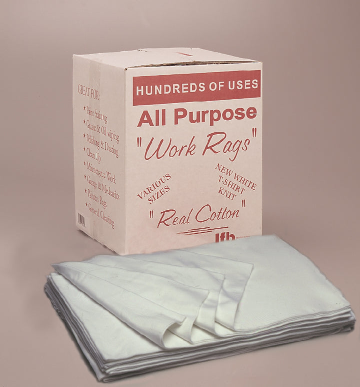 Image of Work Rags, Cotton, White