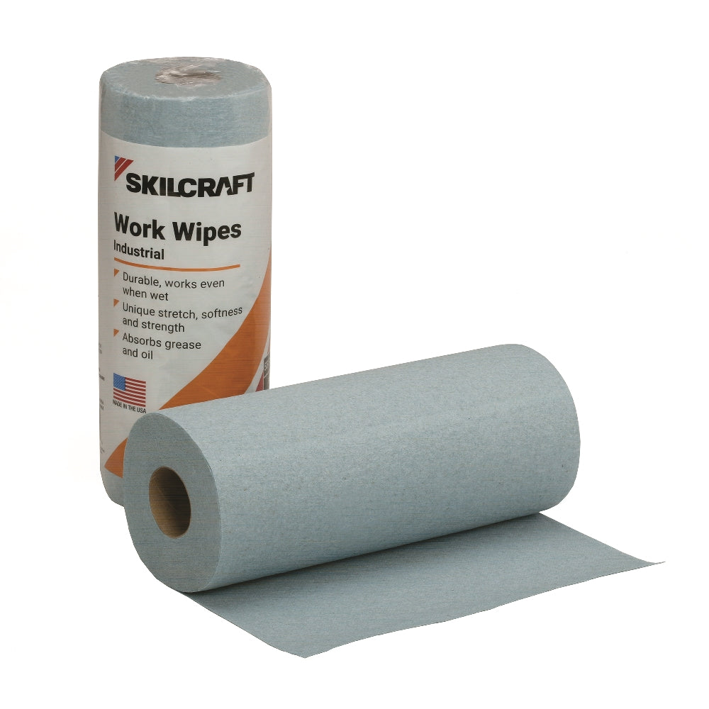 Image of Industrial Work Wipes, 11" x 10-2/5", Box of 12 Rolls