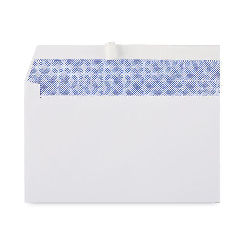 Image of Universal® Peel Seal Strip Security Tint Business Envelope, #10, Square Flap, Self-Adhesive Closure, 4.25 x 9.63, White, 500/Box
