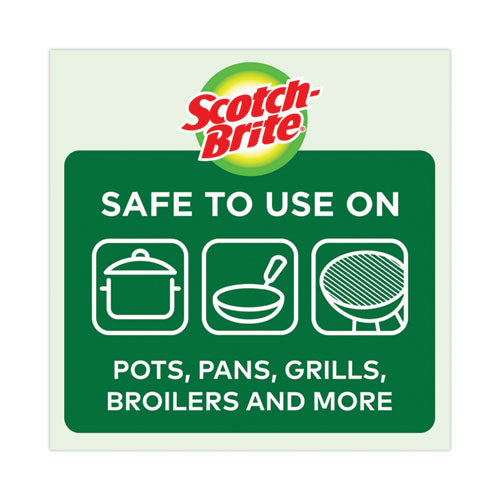 Image of Scotch-Brite® Metal Scrubbing Pads, 2.25 X 2.75, Silver, 3/pack, 8 Packs/carton