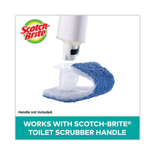 Image of Scotch-Brite® Disposable Toilet Scrubber Refill, Blue/white, 10/pack