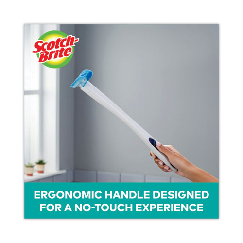 Image of Scotch-Brite® Toilet Scrubber Starter Kit, 1 Handle And 5 Scrubbers, White/Blue
