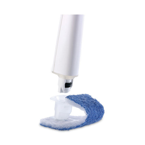Image of Scotch-Brite® Toilet Scrubber Starter Kit, 1 Handle And 5 Scrubbers, White/Blue