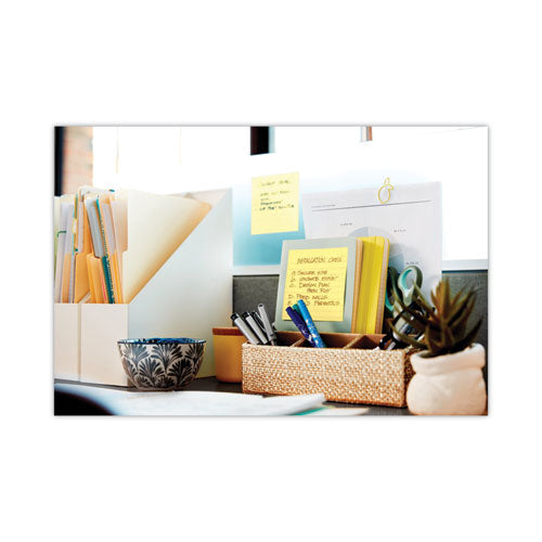 Image of Post-it® Notes Original Pads in Canary Yellow, Note Ruled, 4" x 4", 300 Sheets/Pad