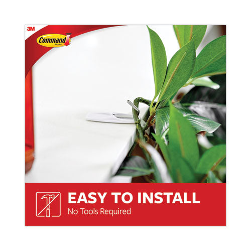 Image of Command General Purpose Hooks, Medium, Metal, White, 2 lb Capacity, 35 Hooks and 40 Strips/Pack