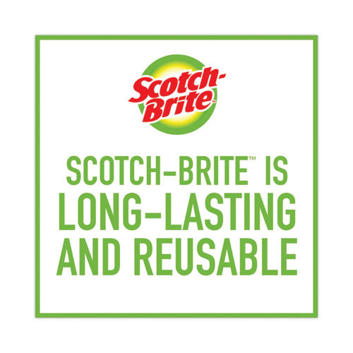 Image of Scotch-Brite® Heavy-Duty Scouring Pad, 3.8 X 6, Green, 5/carton