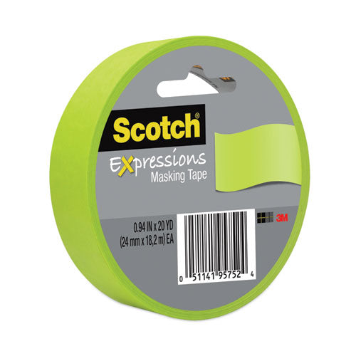 Image of Scotch® Expressions Masking Tape, 3" Core, 0.94" X 20 Yds, Lemon Lime