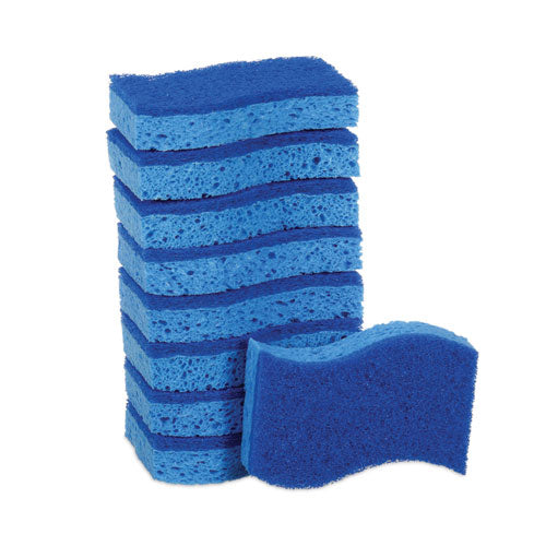Image of Scotch-Brite® Non-Scratch Multi-Purpose Scrub Sponge, 4.4 X 2.6, 0.8" Thick, Blue, 9/pack