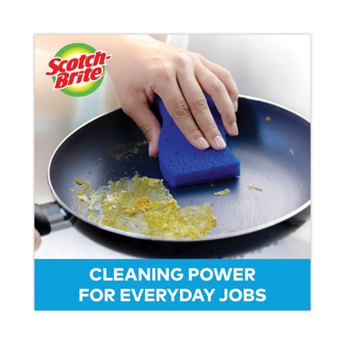 Image of Scotch-Brite® Non-Scratch Multi-Purpose Scrub Sponge, 4.4 X 2.6, 0.8" Thick, Blue, 9/pack