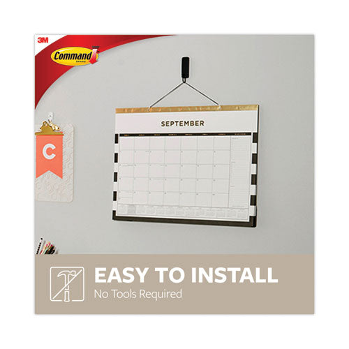 Image of Command Decorative Hooks, Medium, Plastic, Matte Black, 3 lb Capacity, 2 Hooks and 4 Strips/Pack