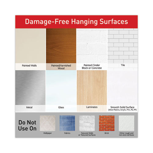 Image of Command Decorative Hooks, Traditional, Large, Plastic, Silver, 5 lb Capacity, 1 Hook and 2 Strips/Pack