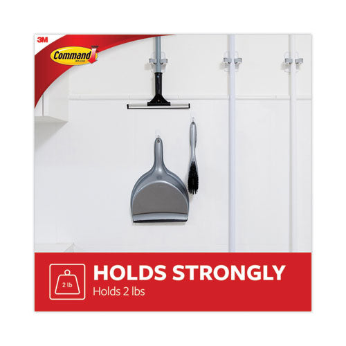 Image of Command General Purpose Hooks, Medium, Metal, White, 2 lb Capacity, 35 Hooks and 40 Strips/Pack